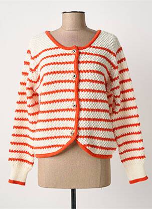 Gilet manches longues stretch orange CHARLIOR femme