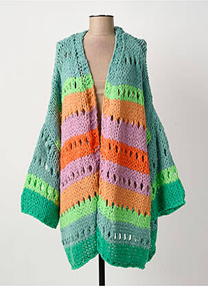 Gilet manches longues vert GOLD&SILVER PARIS femme