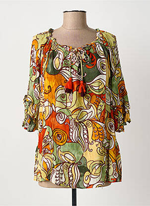 Chemisier vert ORIENTIQUE NATURALLY femme