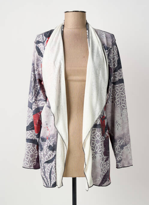 Gilet manches longues stretch gris CAPUCCINO femme