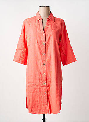 Robe mi-longue manches longues manches longues orange ESPRIT DE LA MER femme