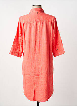 Robe mi-longue manches longues manches longues orange ESPRIT DE LA MER femme