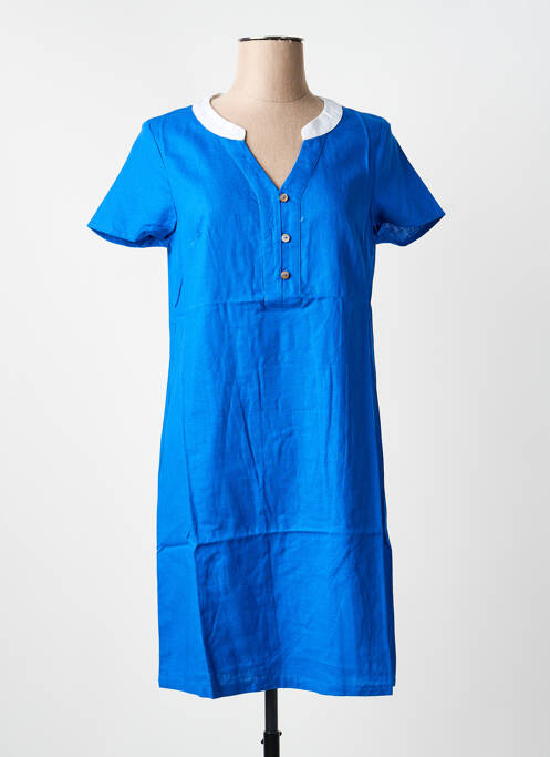 Robe mi-longue manches courtes manches courtes bleu ESPRIT DE LA MER femme