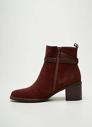 Bottines/boots nubuck talon de 4 à 6cm violet ADIGE femme
