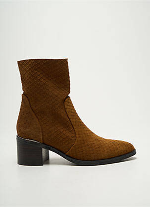 Bottines/boots nubuck talon de 4 à 6cm marron ADIGE femme