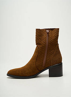 Bottines/boots nubuck talon de 4 à 6cm marron ADIGE femme