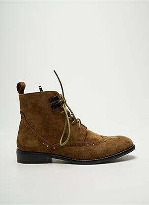 Bottines/boots nubuck talon plat jusqu'à 3cm marron ADIGE femme