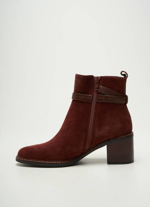 Bottines/boots nubuck talon de 4 à 6cm violet ADIGE femme