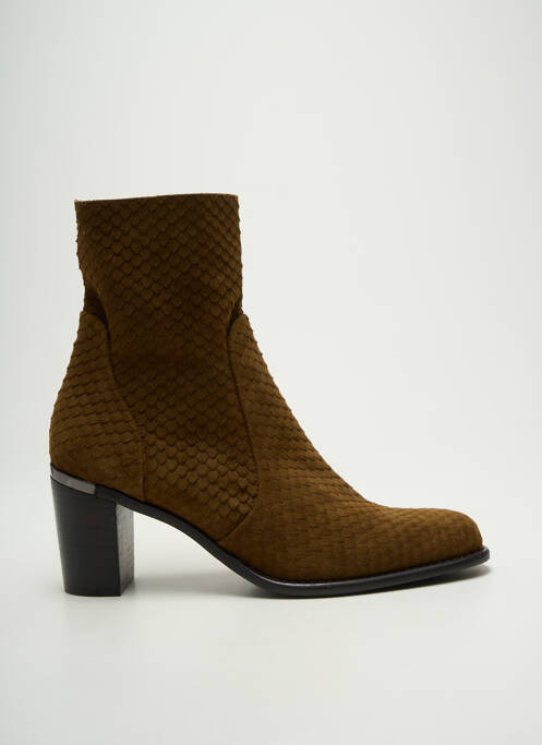Bottines/boots talon bottier talon de 4 à 6cm vert ADIGE femme