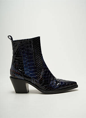 Bottines/boots bout pointu talon de 4 à 6cm bleu REGARD femme