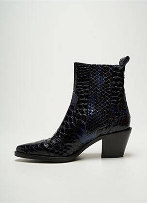 Bottines/boots bout pointu talon de 4 à 6cm bleu REGARD femme