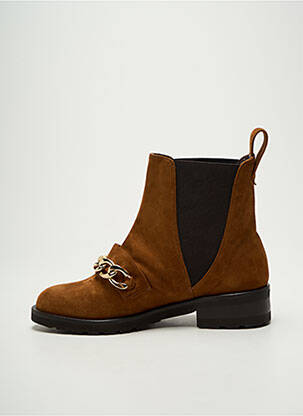 Bottines/boots nubuck talon plat jusqu'à 3cm marron CRISTINA MILLOTTI femme