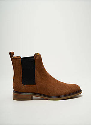 Bottines/boots nubuck talon plat jusqu'à 3cm marron CLARKS femme
