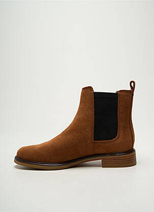Bottines/boots nubuck talon plat jusqu'à 3cm marron CLARKS femme