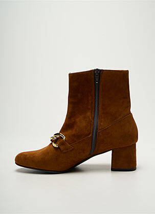 Bottines/boots nubuck talon de 4 à 6cm marron CRISTINA MILLOTTI femme