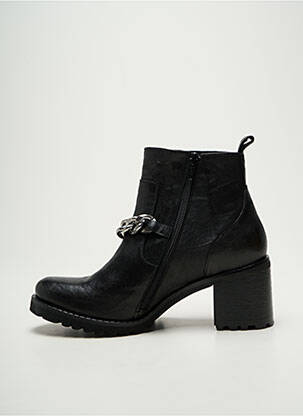 Bottines/boots matière lisse talon de 4 à 6cm noir REGARD femme