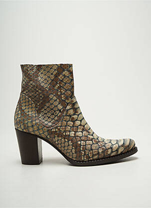 Bottines/boots bout pointu talon de 4 à 6cm marron REGARD femme