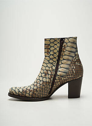 Bottines/boots bout pointu talon de 4 à 6cm marron REGARD femme