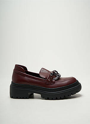 Mocassins tissage satiné talon de 4 à 6cm violet CRISTINA MILLOTTI femme