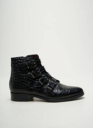 Bottines/boots tissage satiné talon plat jusqu'à 3cm noir MURATTI femme