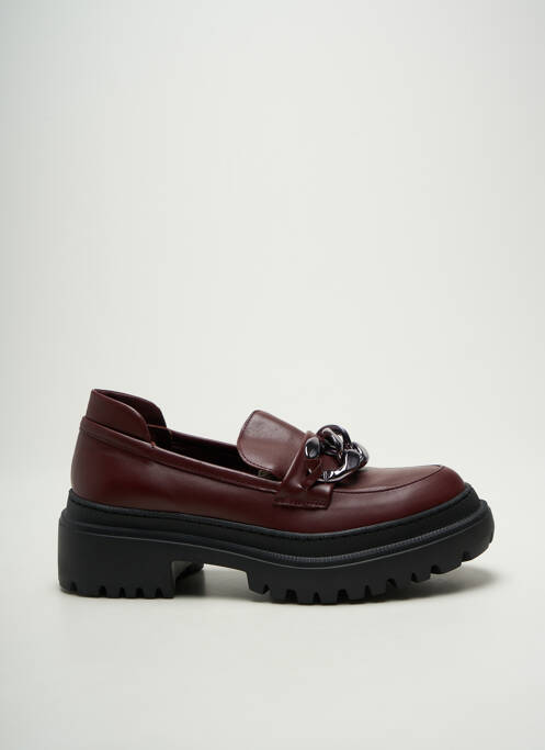 Mocassins tissage satiné talon de 4 à 6cm violet CRISTINA MILLOTTI femme