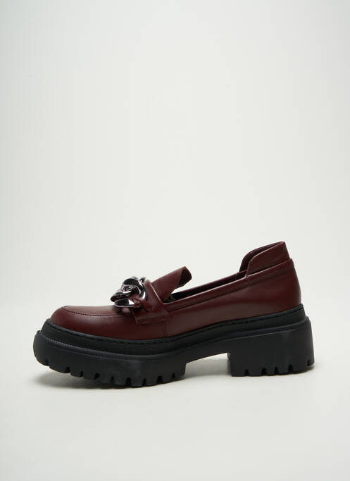 Mocassins tissage satiné talon de 4 à 6cm violet CRISTINA MILLOTTI femme