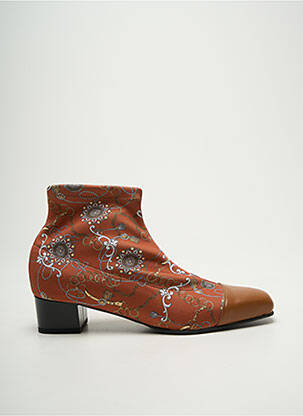 Bottines/boots talon bottier talon plat jusqu'à 3cm marron AZUREE femme