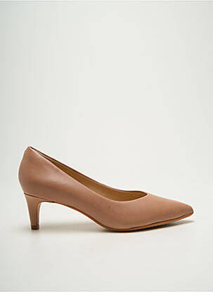 Escarpins tissage satiné talon de 4 à 6cm beige CLARKS femme