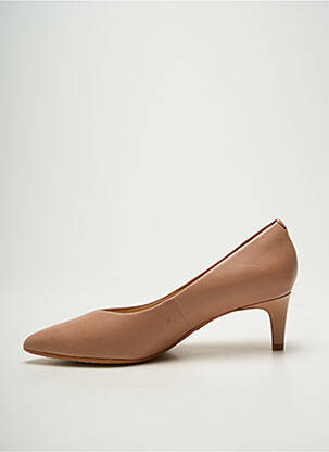 Escarpins tissage satiné talon de 4 à 6cm beige CLARKS femme
