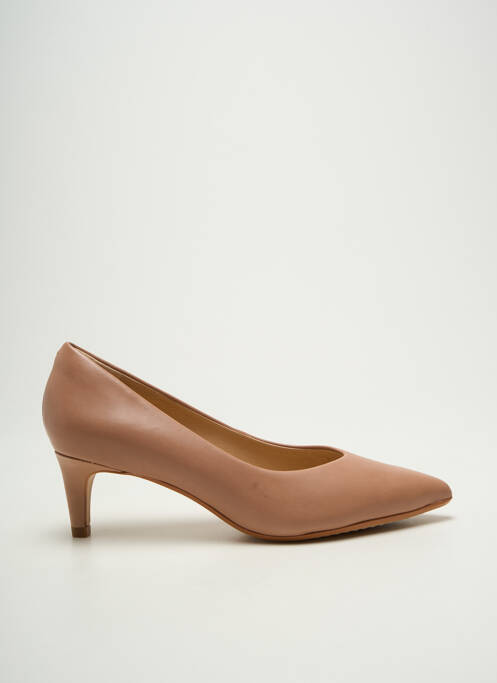 Escarpins tissage satiné talon de 4 à 6cm beige CLARKS femme
