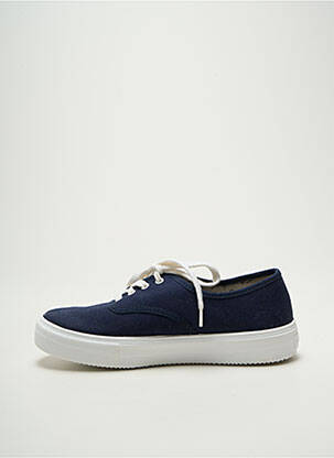 Baskets semelle extérieure textile bout rond bleu VICTORIA unisexe