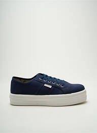 Baskets plateforme talon plat jusqu'à 3cm bleu VICTORIA femme
