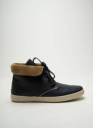Baskets fourrée bout rond noir VICTORIA homme
