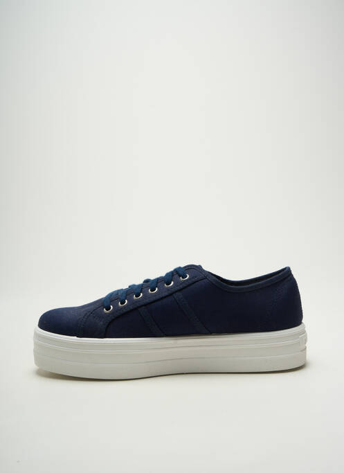 Baskets plateforme talon plat jusqu'à 3cm bleu VICTORIA femme