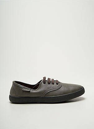 Baskets bout rond talon plat jusqu'à 3cm gris VICTORIA femme
