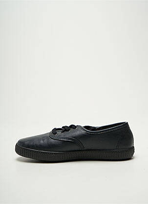 Baskets bout rond talon plat jusqu'à 3cm noir VICTORIA femme