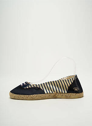 Espadrilles bout rond talon plat jusqu'à 3cm noir B SIDED femme