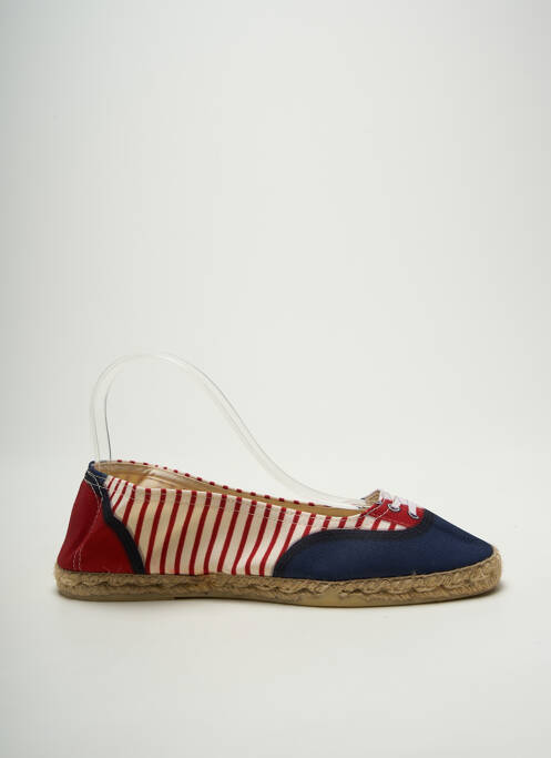 Espadrilles bout rond talon plat jusqu'à 3cm rouge B SIDED femme