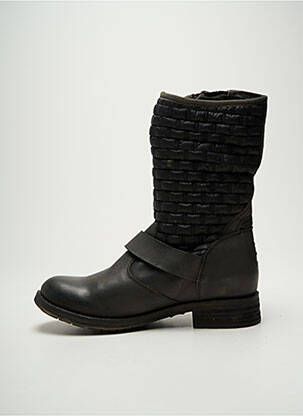 Bottines/boots matière lisse talon plat jusqu'à 3cm noir BUNKER femme