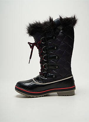 Bottes tissage satiné talon plat jusqu'à 3cm noir SOREL femme