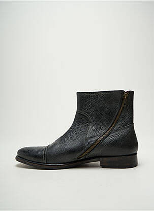 Bottines/boots fermeture zippée talon bas noir HOMAGE homme