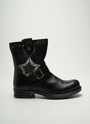 Bottines/boots matière lisse talon plat jusqu'à 3cm noir LE TEMPS DES CERISES femme