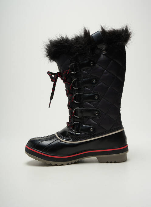 Bottes tissage satiné talon plat jusqu'à 3cm noir SOREL femme