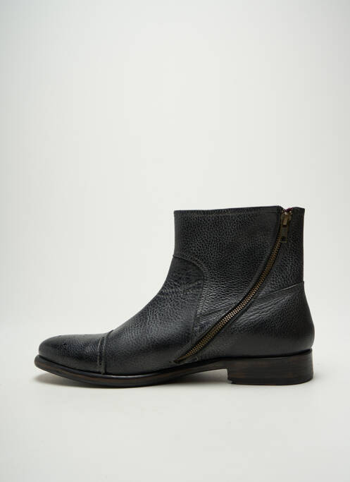 Bottines/boots fermeture zippée talon bas noir HOMAGE homme