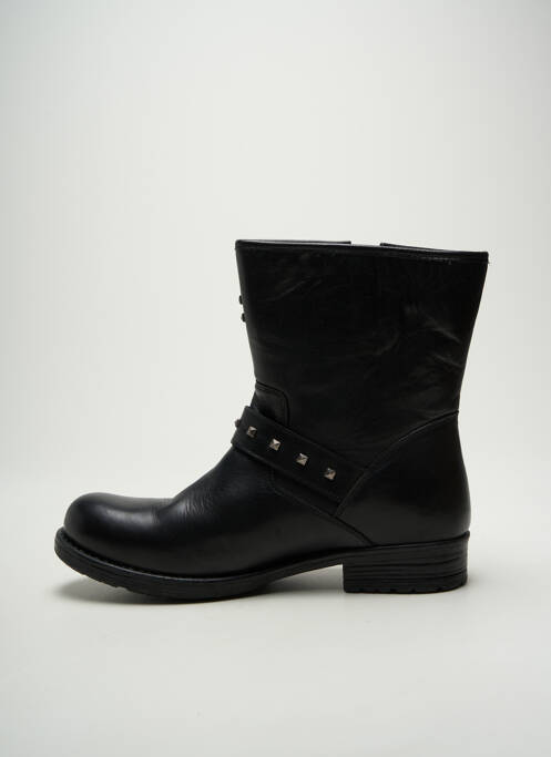 Bottines/boots matière lisse talon plat jusqu'à 3cm noir LE TEMPS DES CERISES femme