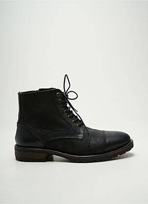 Bottines/boots fermeture zip et lacets talon bas noir REDSKINS homme