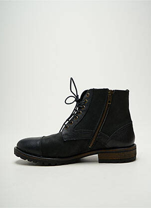Bottines/boots fermeture zip et lacets talon bas noir REDSKINS homme