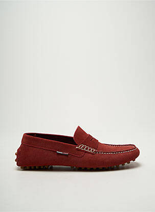 Mocassins nubuck bout carré rouge TOMMY HILFIGER homme