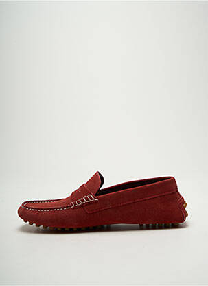 Mocassins nubuck bout carré rouge TOMMY HILFIGER homme