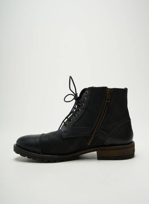 Bottines/boots fermeture zip et lacets talon bas noir REDSKINS homme